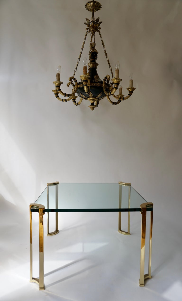 20th Century Bronze and Glass Side Table