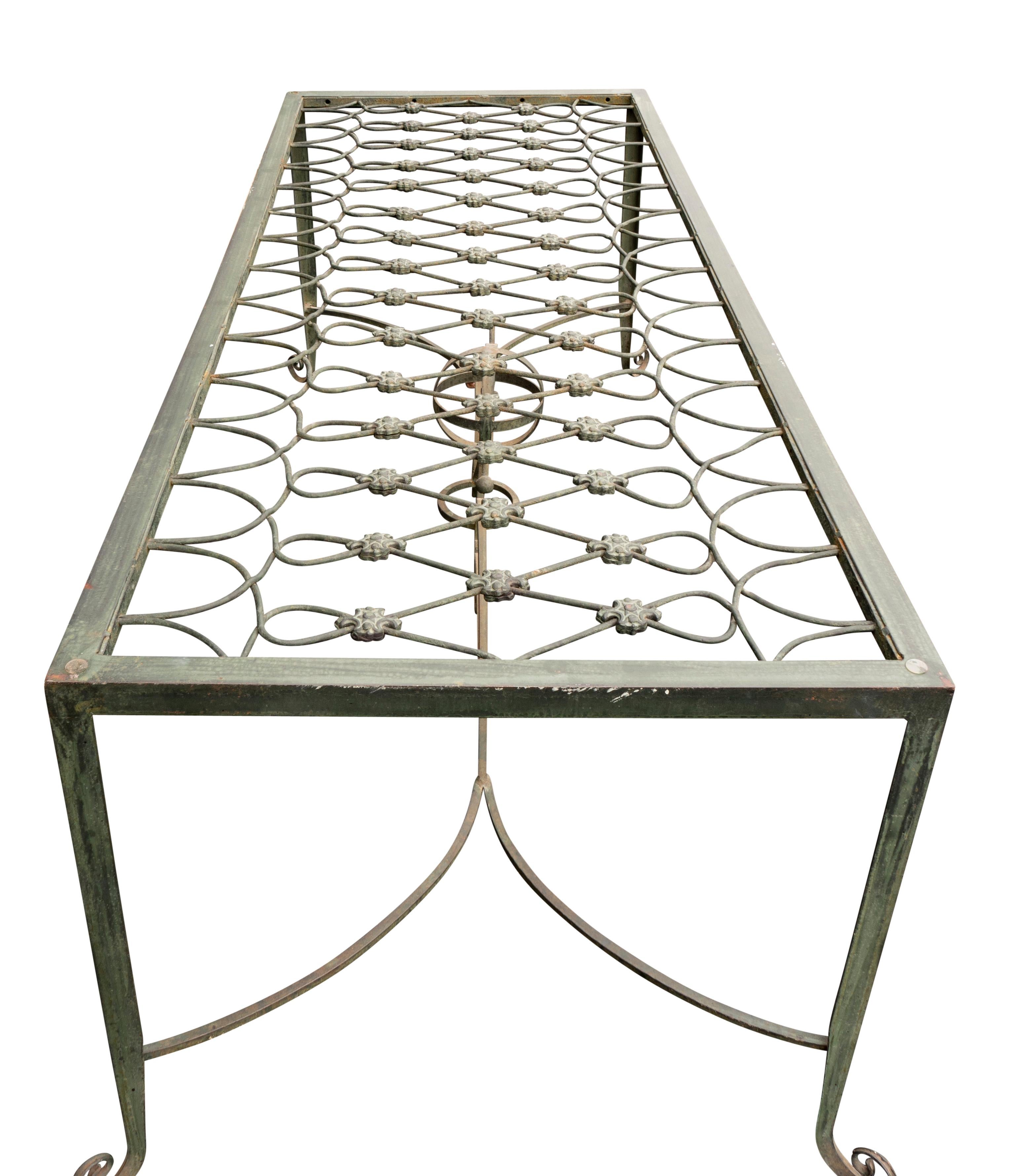 Bronze And Glass Top Dining Table For Sale 6
