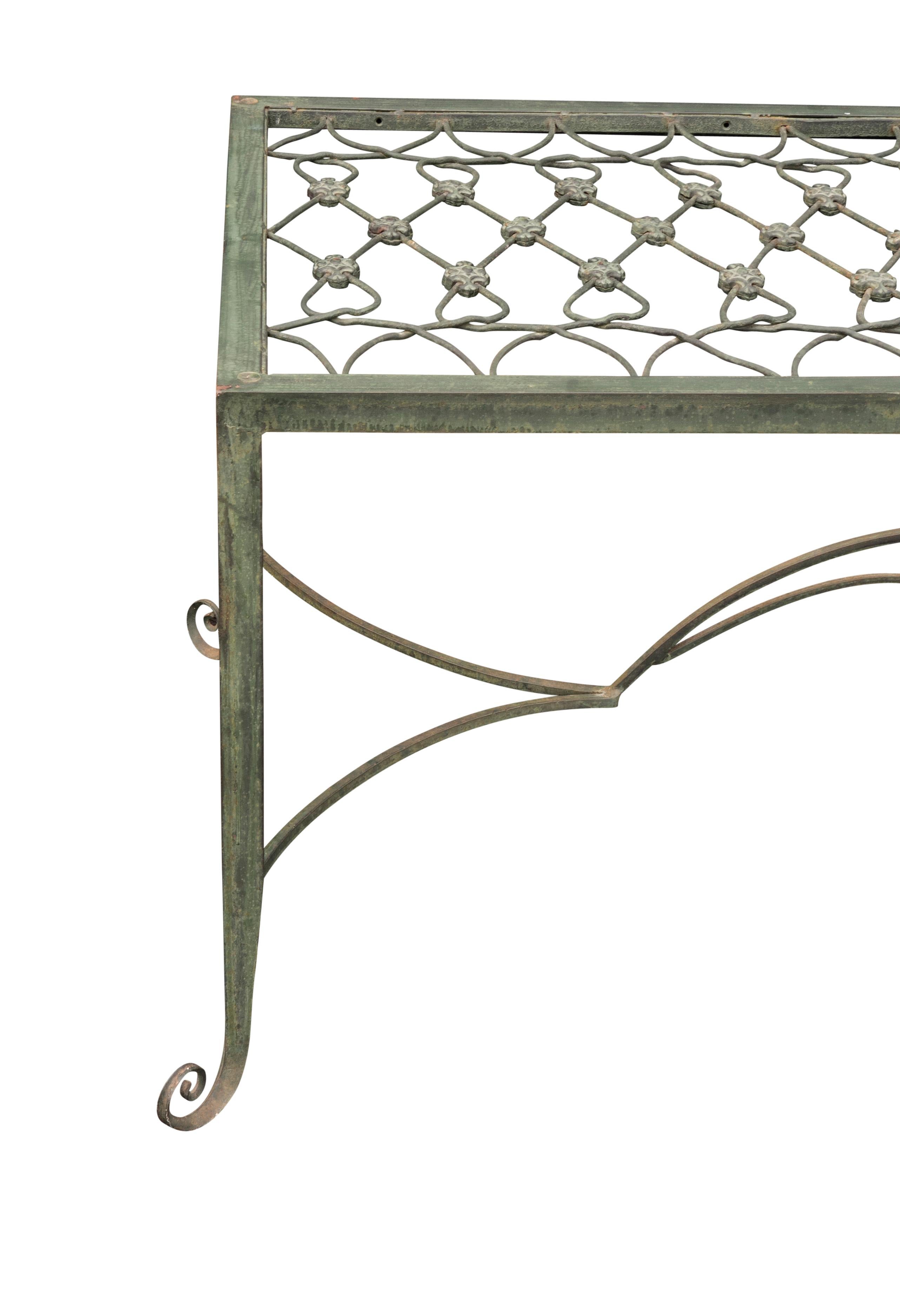 Bronze And Glass Top Dining Table For Sale 1