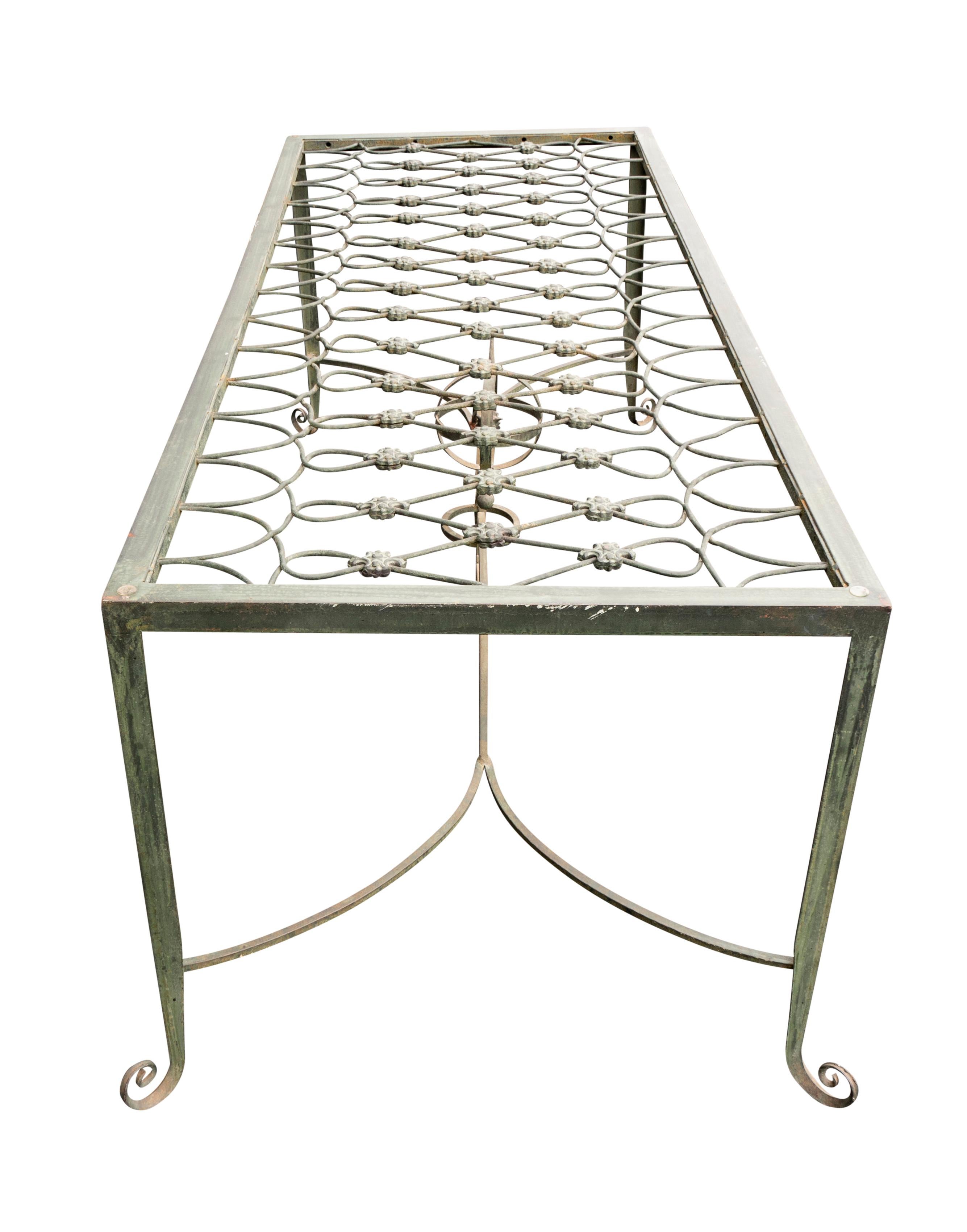 Bronze And Glass Top Dining Table For Sale 2
