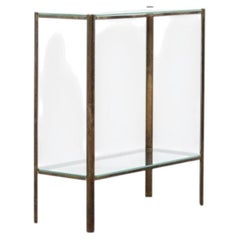 Bronze and glass two-tier stand, France, 1920s
