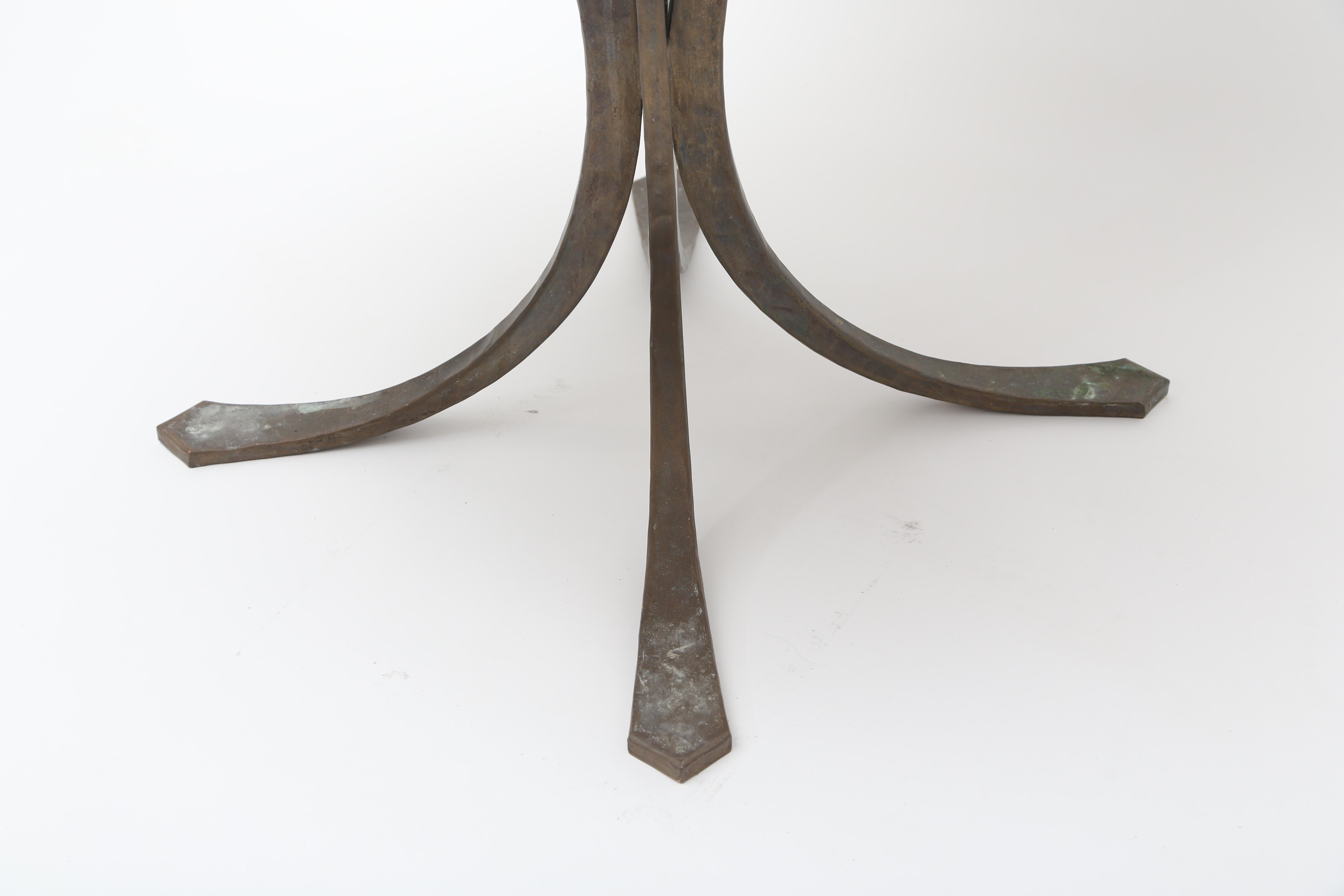 Bronze and Granite Table Side Table In Good Condition For Sale In West Palm Beach, FL