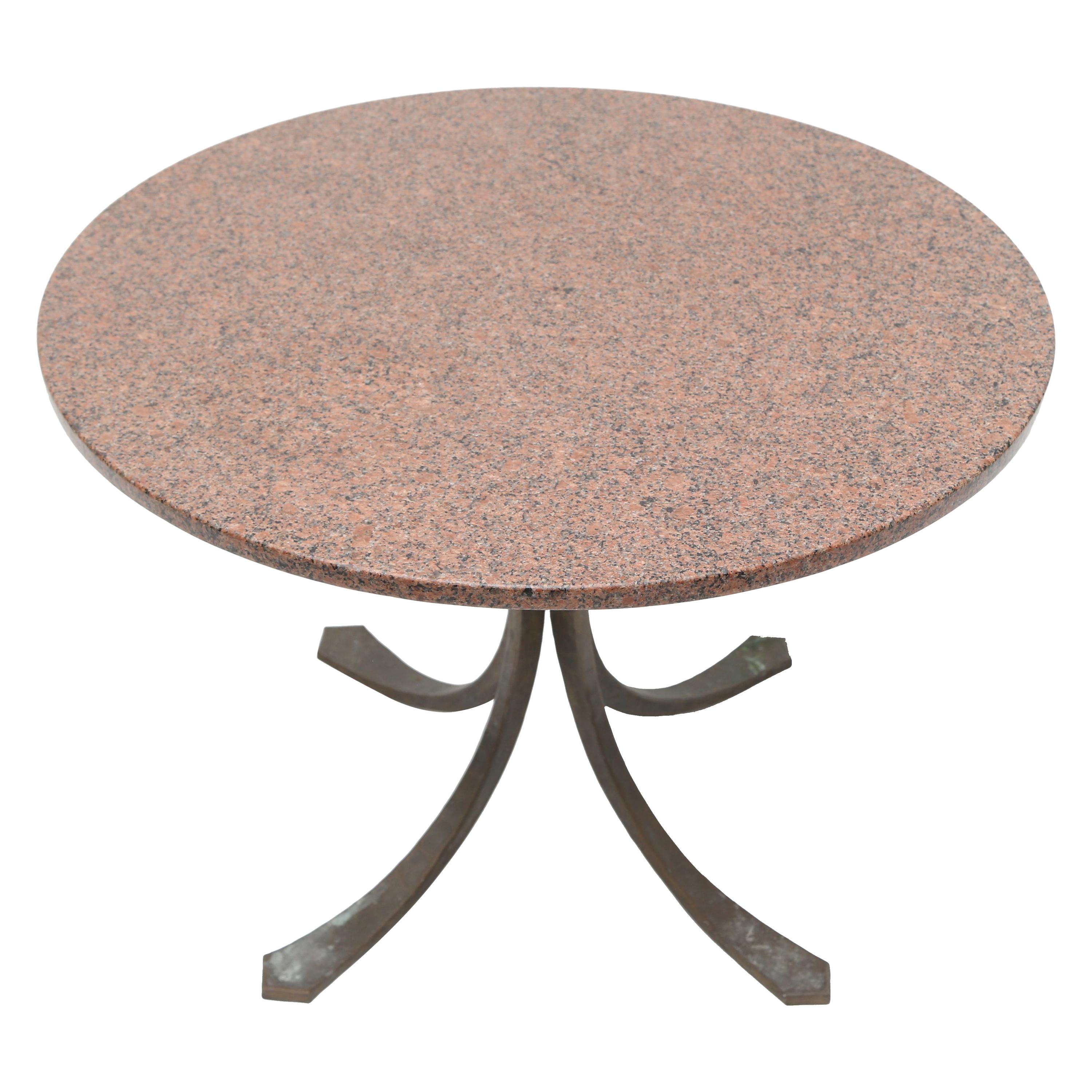 Bronze and Granite Table Side Table For Sale