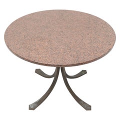 Used Bronze and Granite Table Side Table