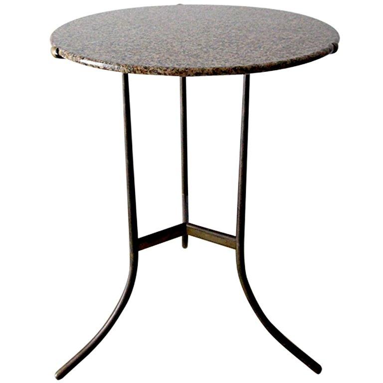 Bronze And Granite Top Table Cedric Hartman For Sale