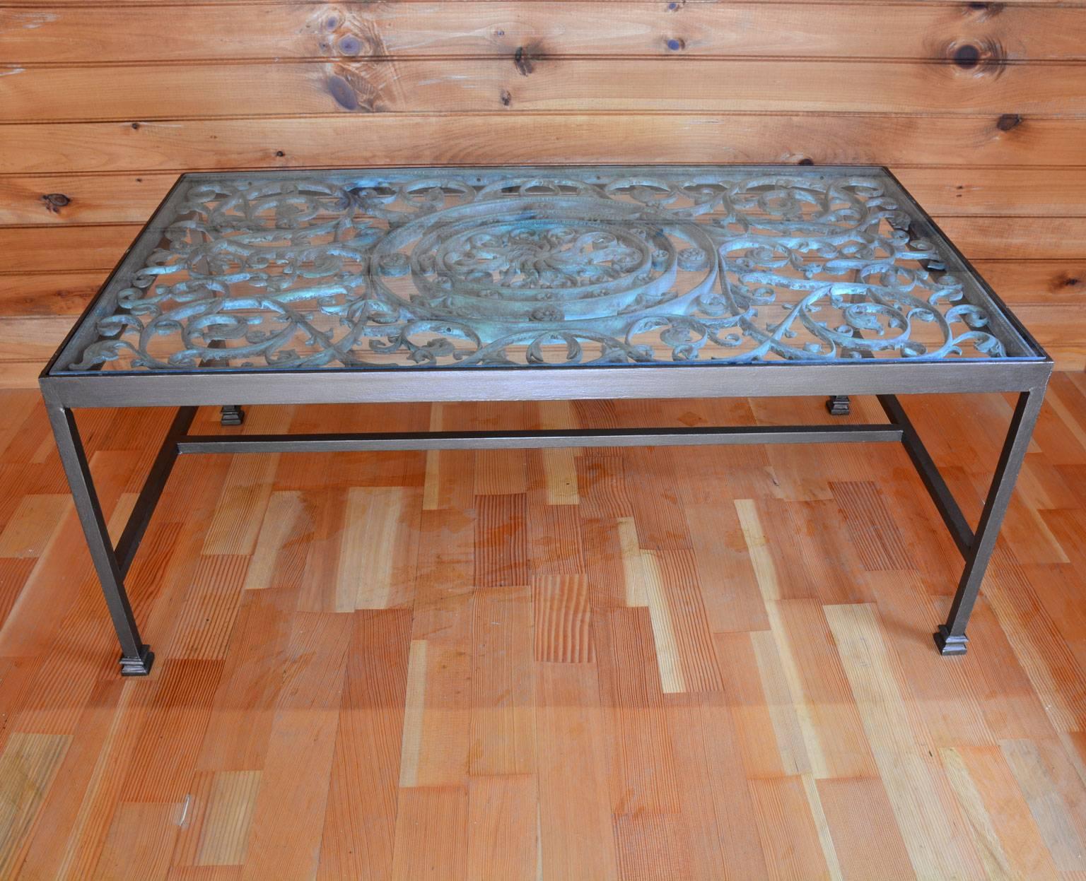 American Bronze and Iron Coffee Table