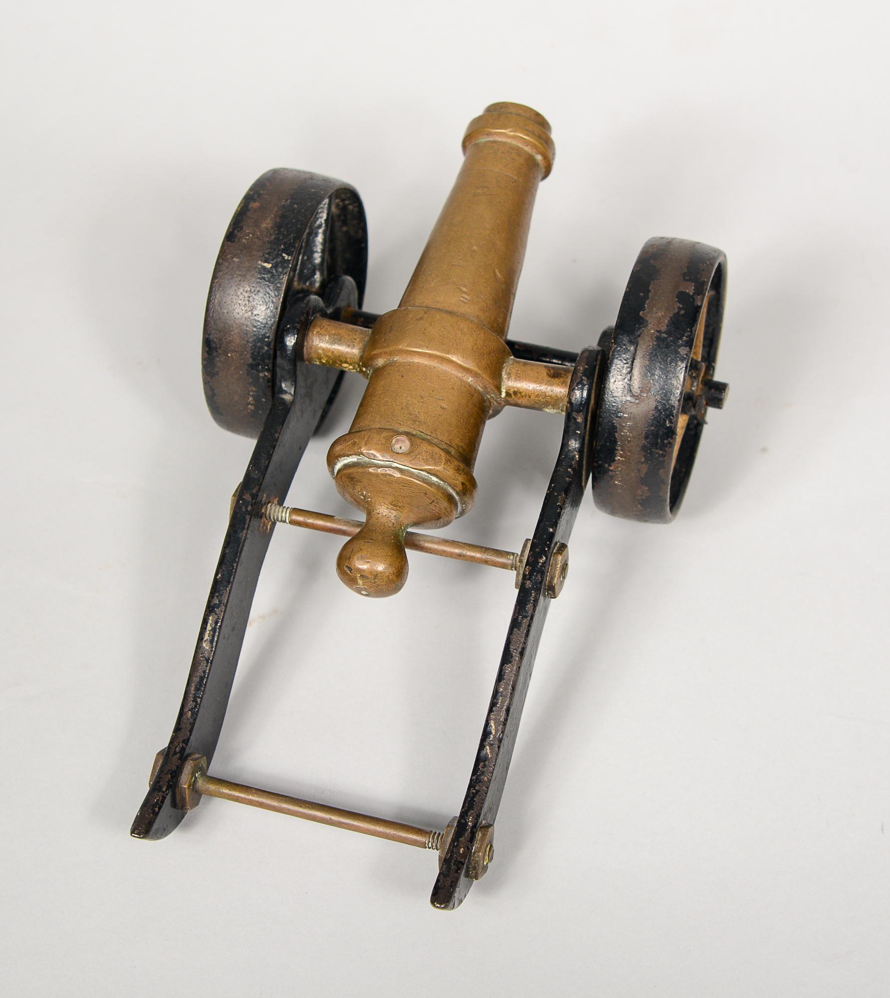 Bronze and Iron Desk Signal Cannon Model For Sale 2