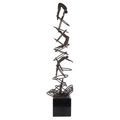 Bronze and Iron Modernist Sculpture