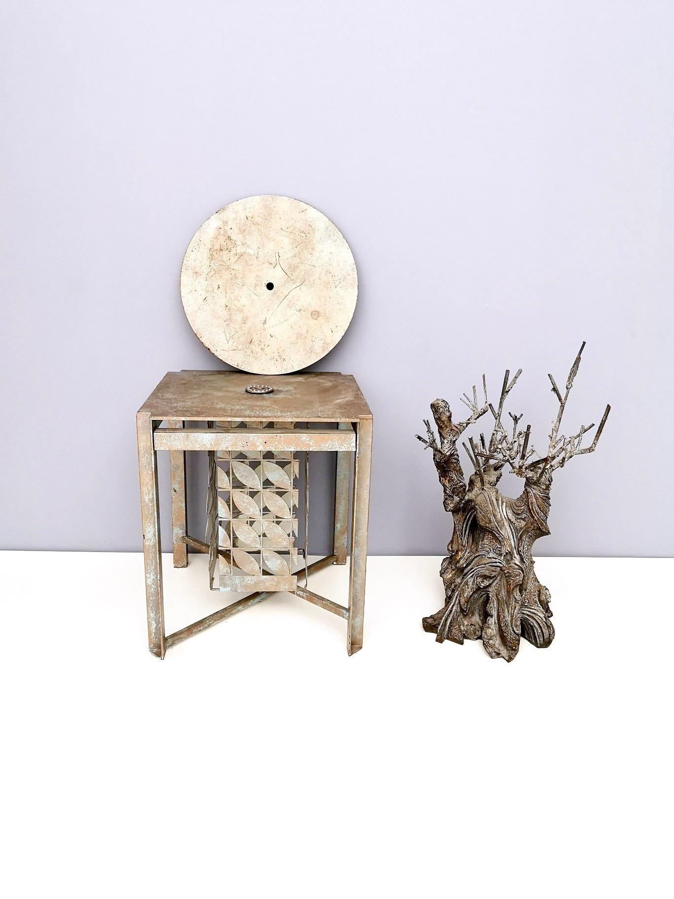 Objeto decorativo posmoderno Árbol giratorio de bronce y hierro, Anónimo, Italia en venta 7