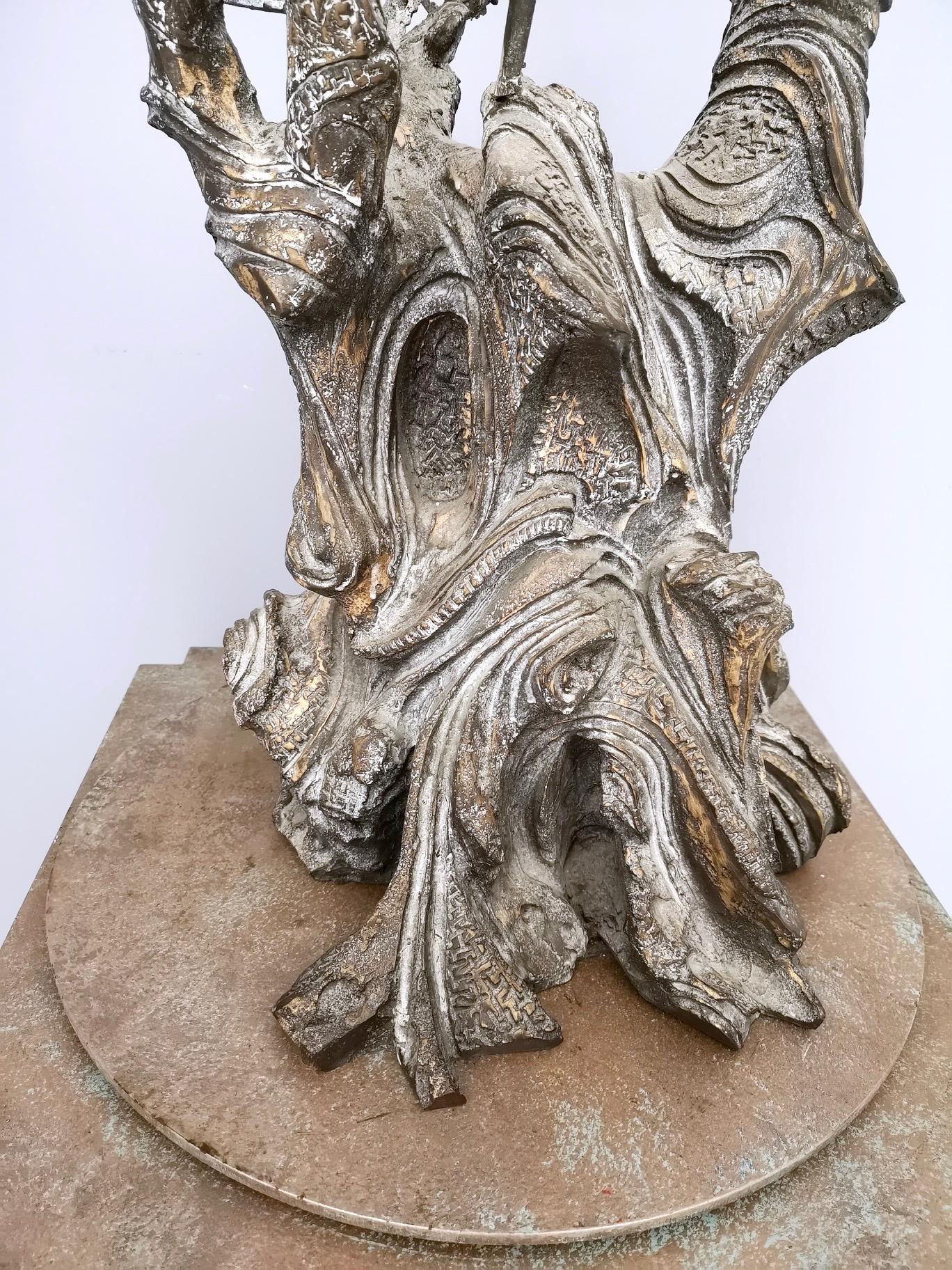 Objeto decorativo posmoderno Árbol giratorio de bronce y hierro, Anónimo, Italia en venta 1