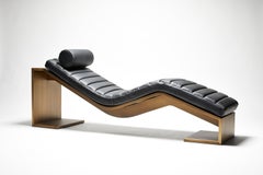 Bronze- und Lederbank, KIMANI Lounge von Reda Amalou, 2019, Galeriekollektion