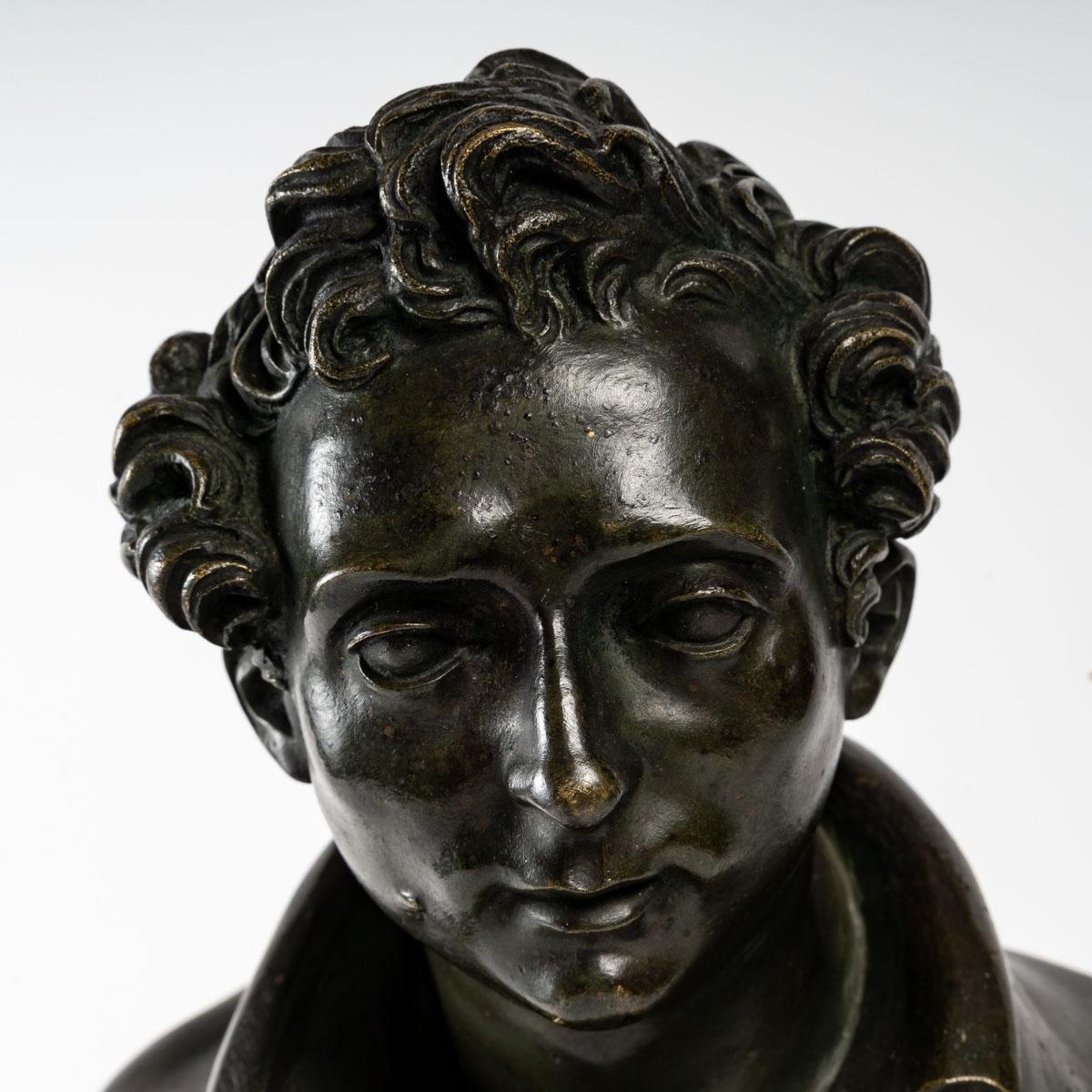 Napoleon III Bronze and Marble Bust from the 19th Century For Sale