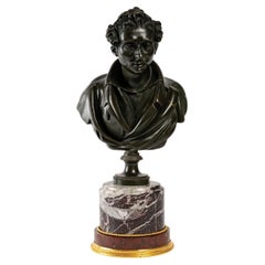 Bronze and Marble Bust from the 19th Century