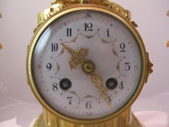 Bronze and Marble Clockset