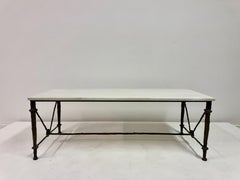 Bronze and Marble Coffee Table in the Style of Giacometti