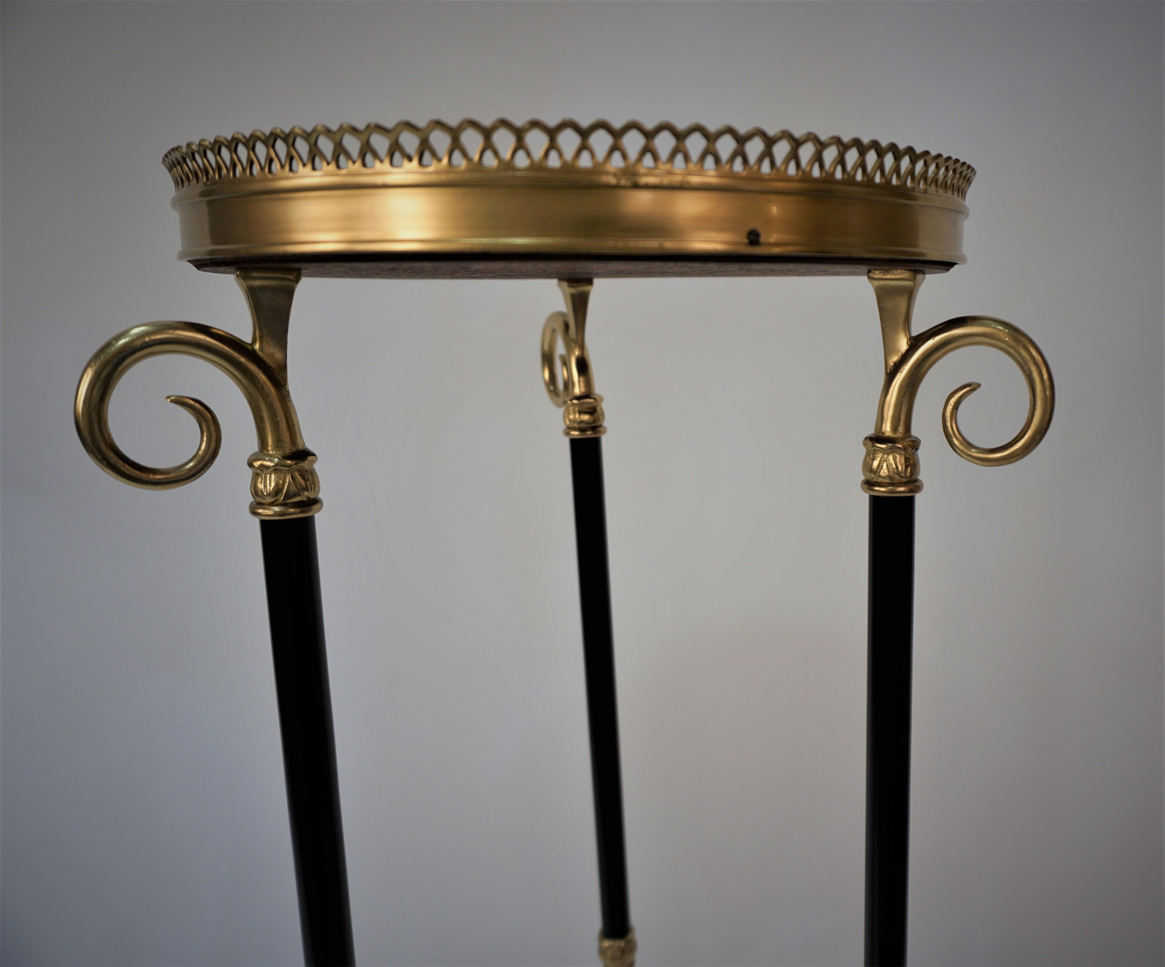 Early 20th Century Bronze and Marble Empire Pedestal, Table