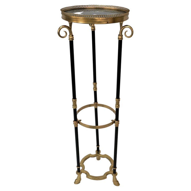 Bronze and Marble Empire Pedestal, Table For Sale at 1stDibs