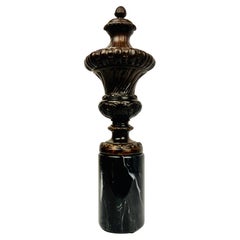 Neoclassical Style Bronze and Marble Back-Lit Lamp 
