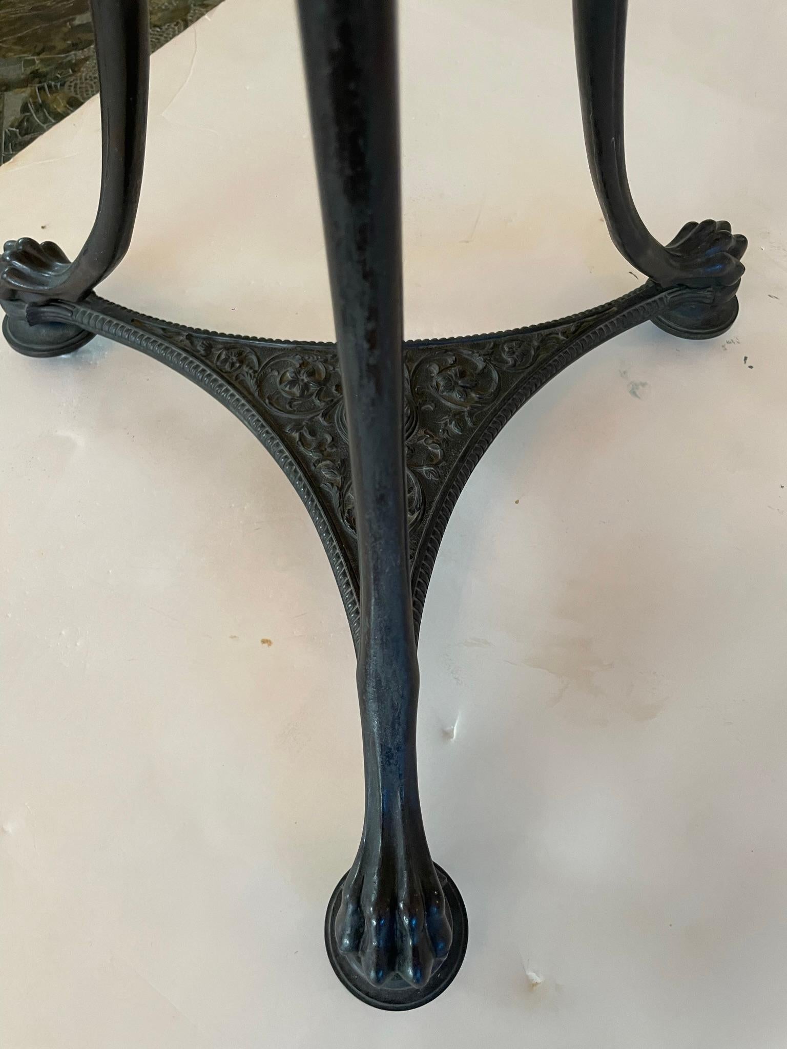 Mid-19th Century Bronze and Marble Side Table, circa 1845 For Sale