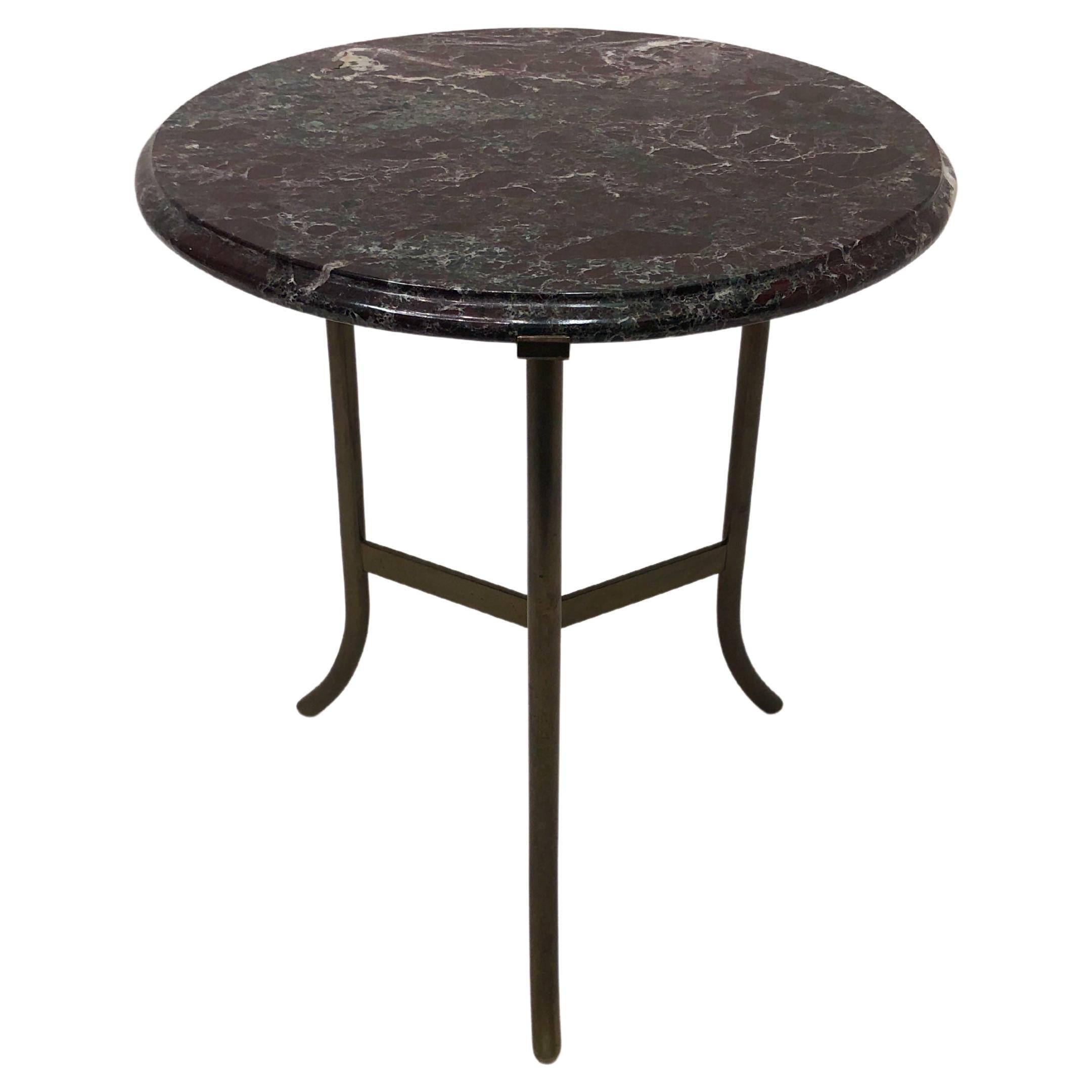 Bronze and Marble Side Table in the Manner of Cedric Hartman