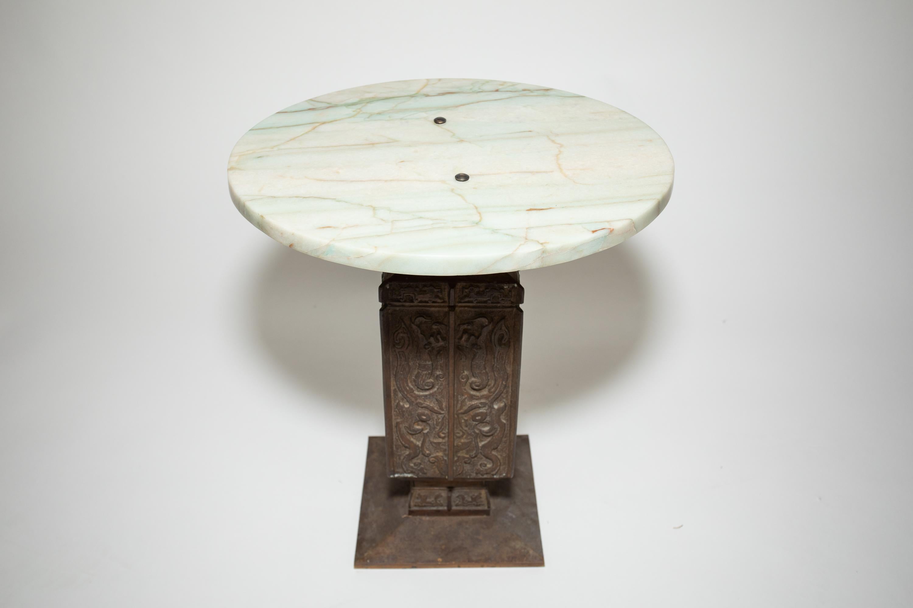 Bronze and Marble Tables In Good Condition For Sale In West Palm Beach, FL
