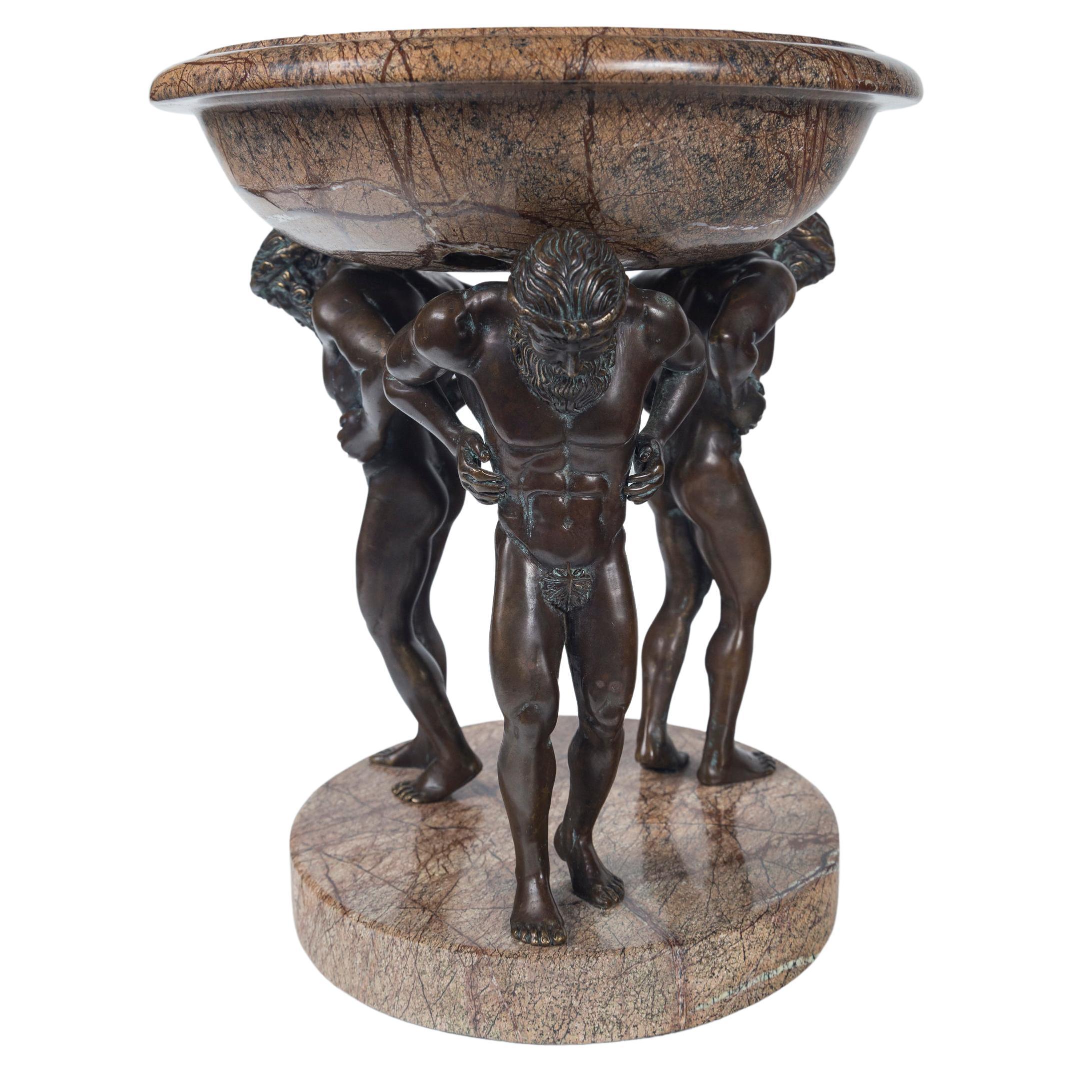 Bronze and Synthetic Marble Tazza For Sale