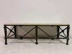 Console murale en bronze et marbre dans le style de Giacometti