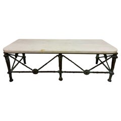 Console murale en bronze et marbre dans le style de Giacometti