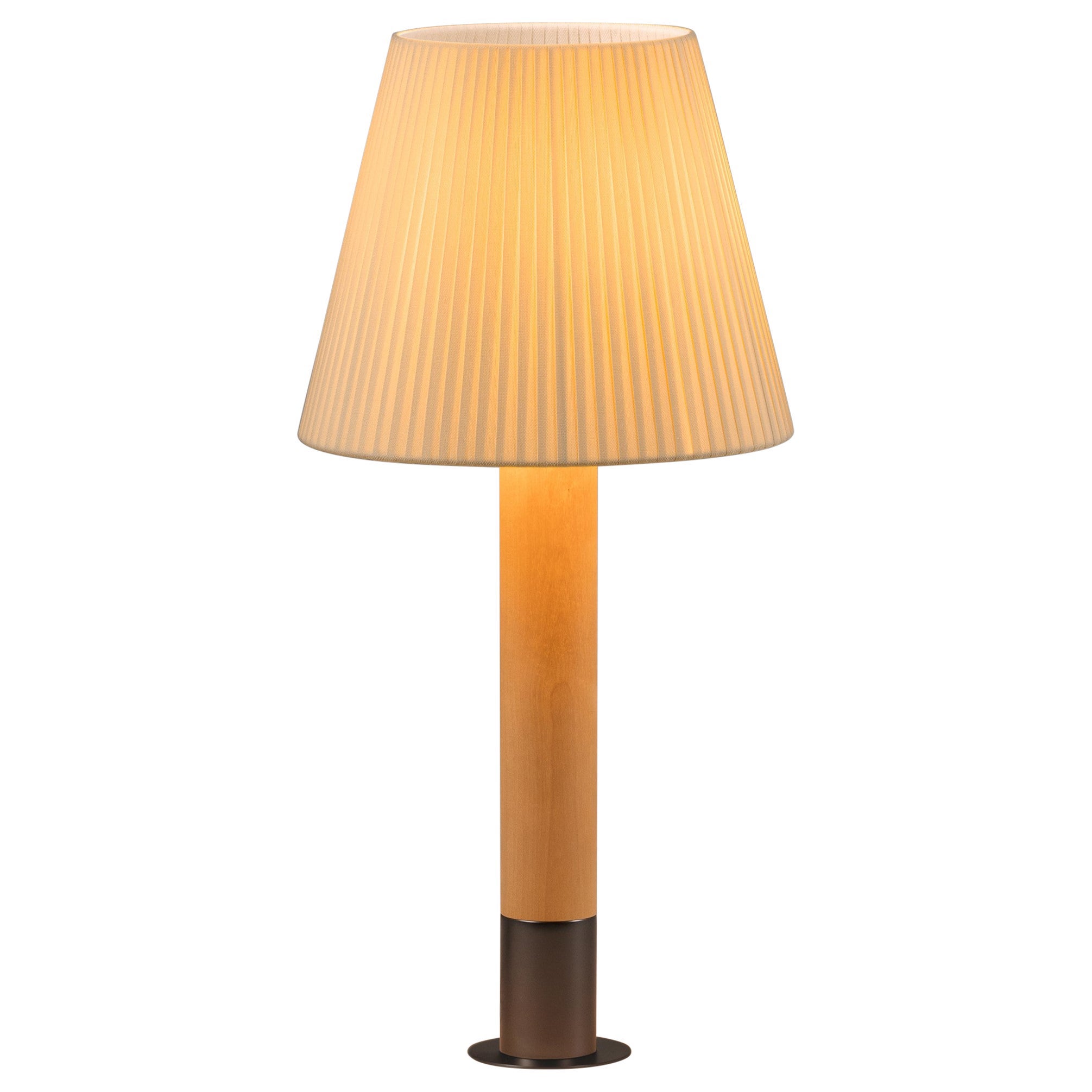 Lampe de table Básica M1 en bronze et naturel de Santiago Roqueta, Santa & Cole