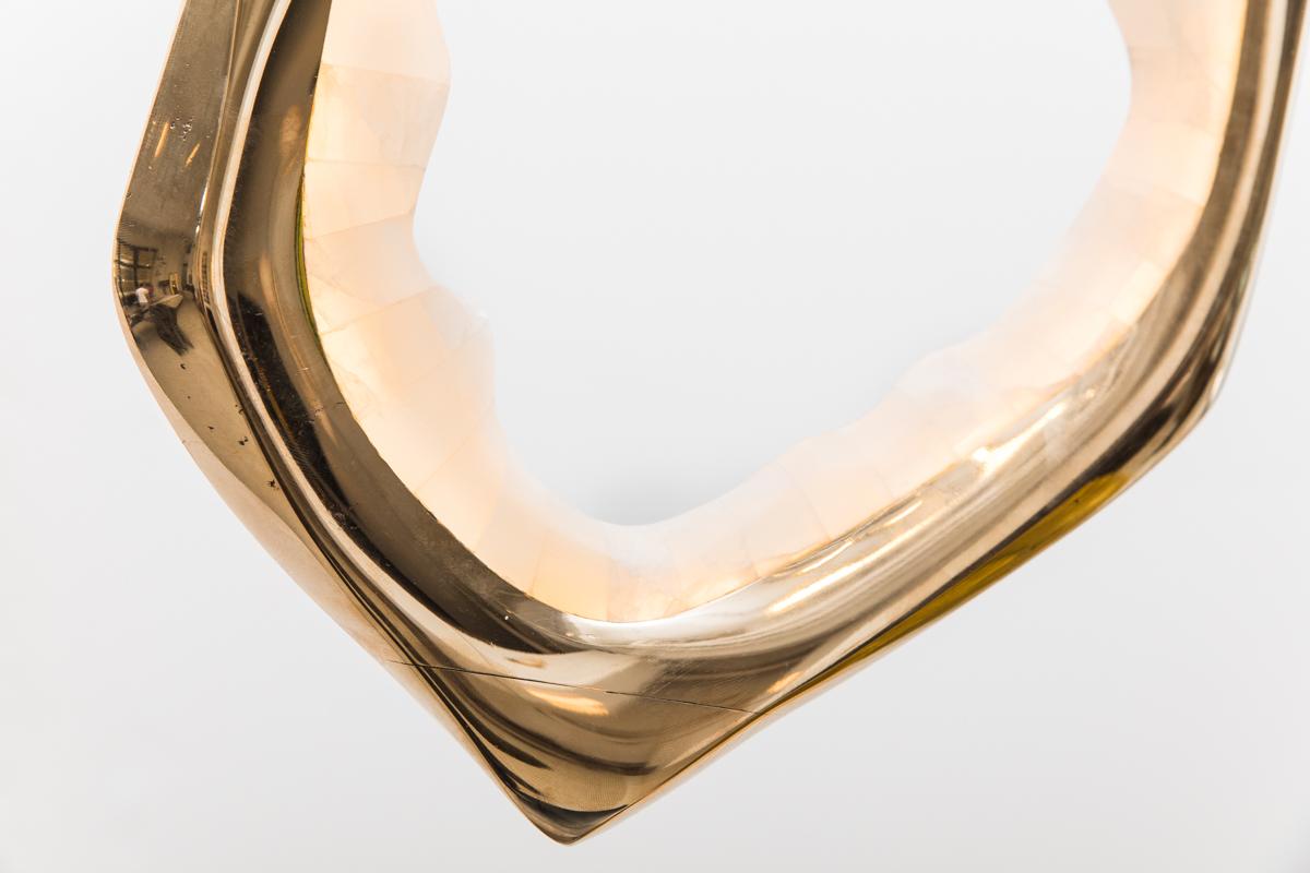 Ciondolo a forma di cerchio in bronzo e onice, USA in vendita 2