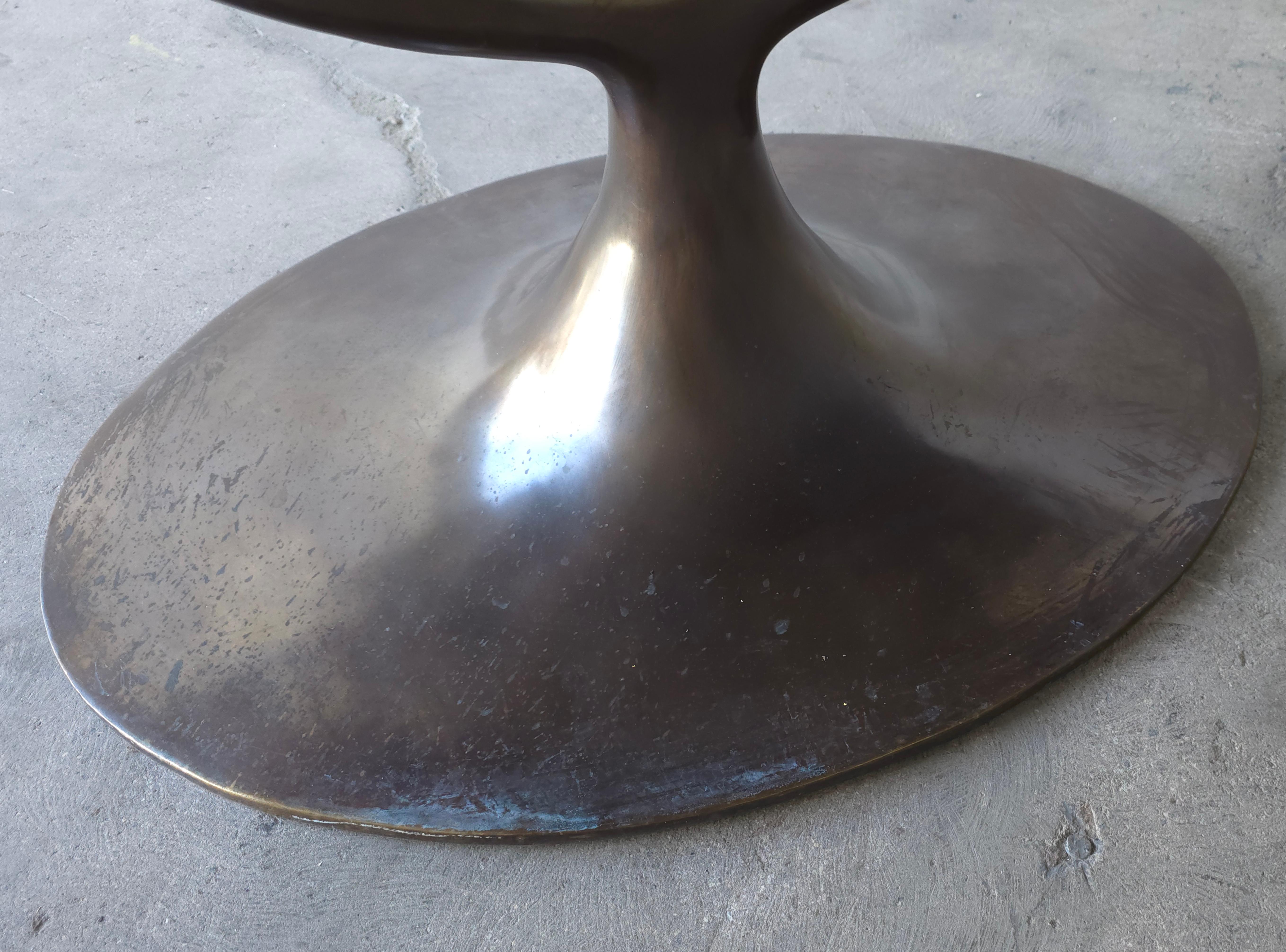 Bronze and Onyx Ellipse Dining Table by Blackman Cruz For Sale 5