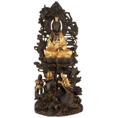 Bronze and Parcel Gilded Gold Quan Yin or Buddha