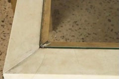 Bronze and Parchment Covered Coffee Table