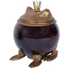 Bronze and Penshell Small Frog Box