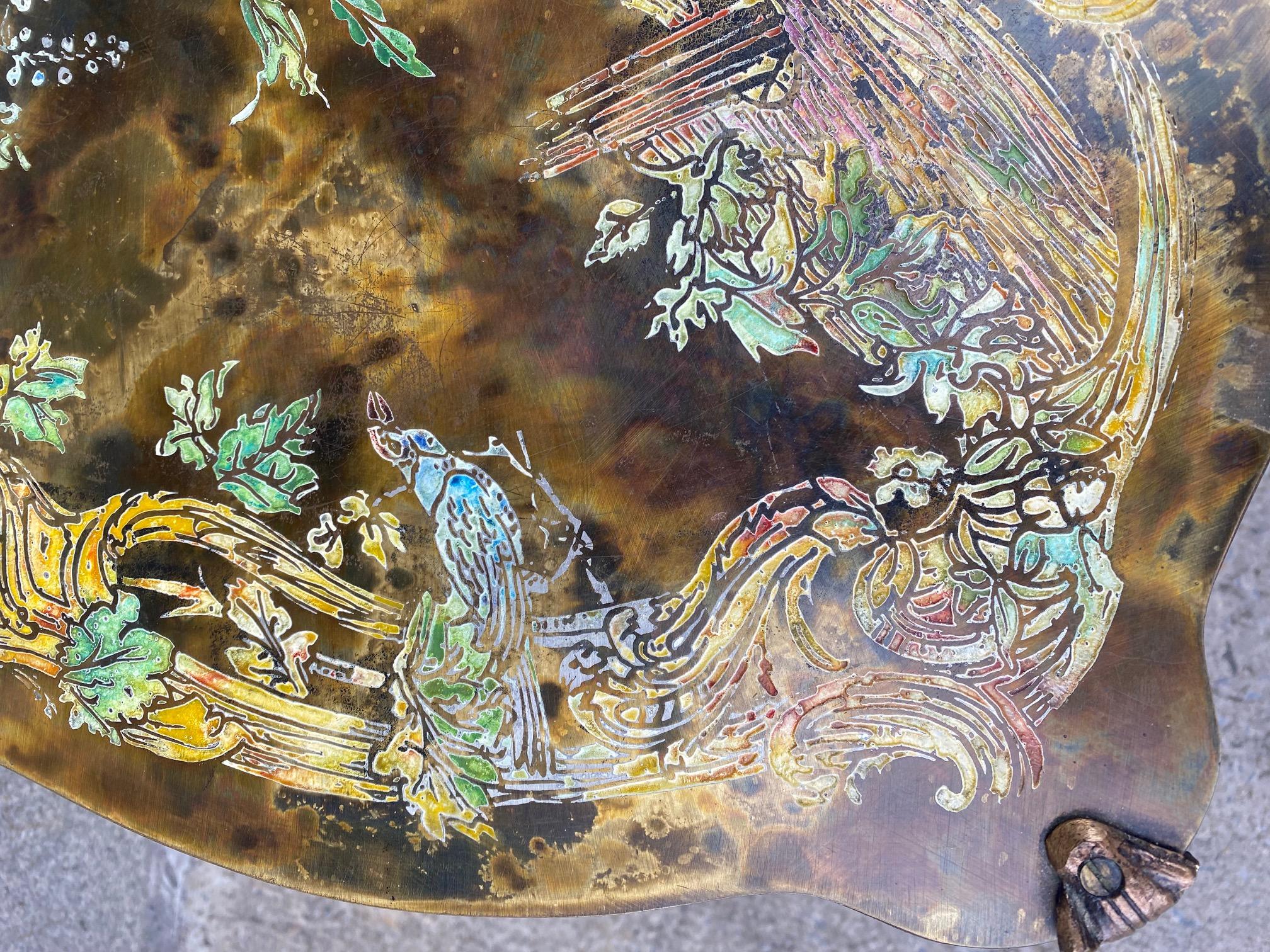 Table d'appoint Madame Pompadour en bronze et étain de Philip & Kelvin Laverne en vente 6
