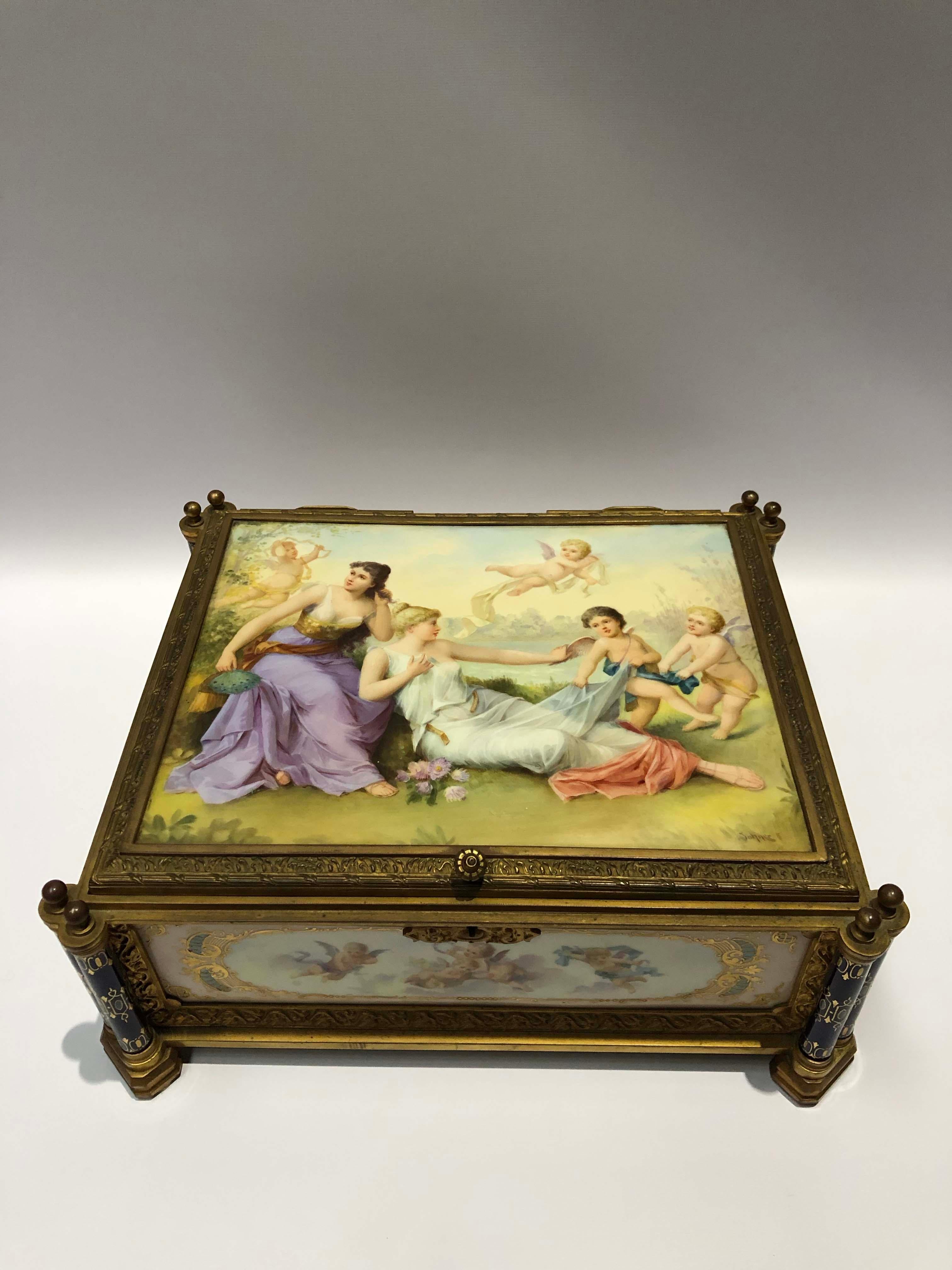 antique porcelain jewelry box