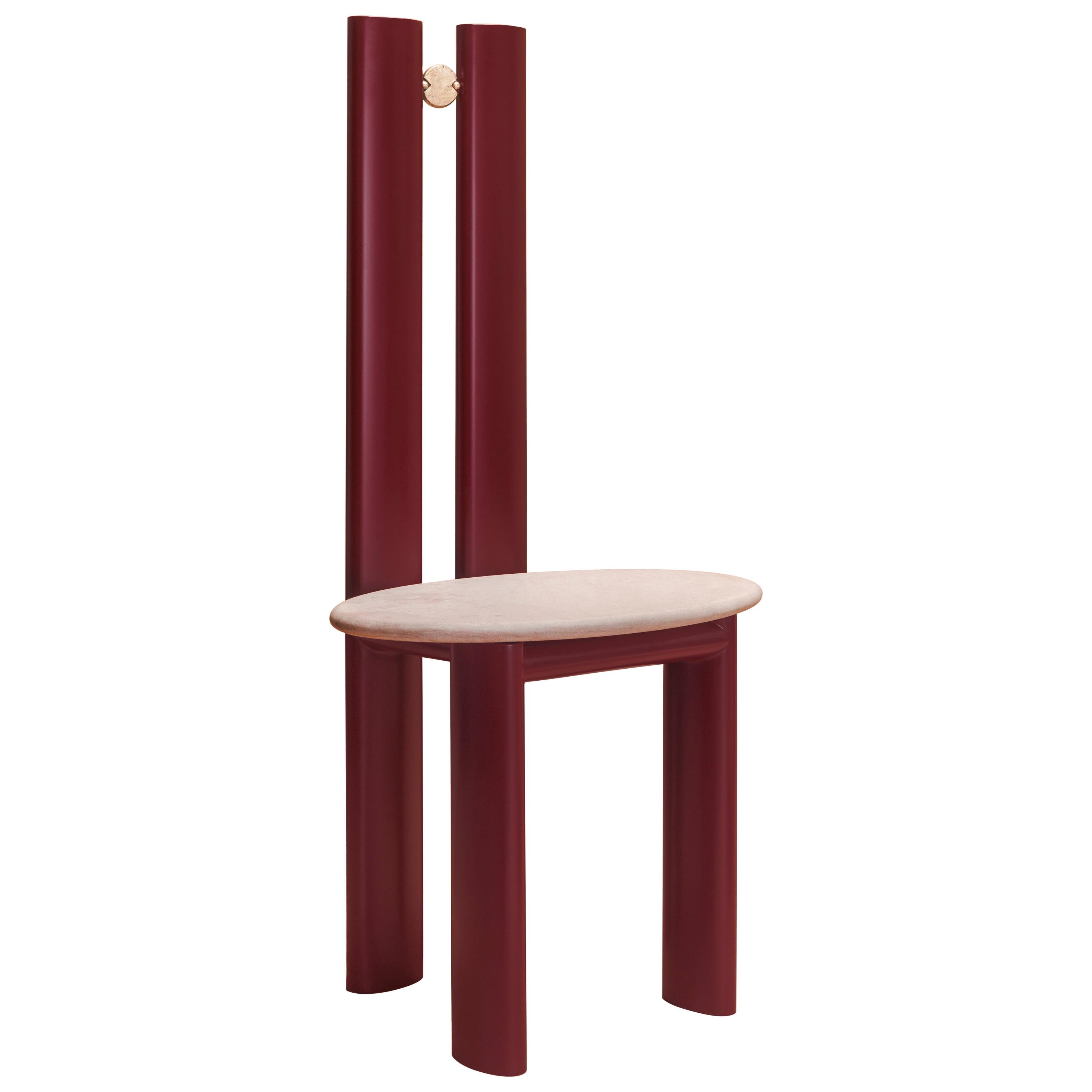 Stuhl „Alcova“ aus Bronze und Quarz, Ilaria Bianchi