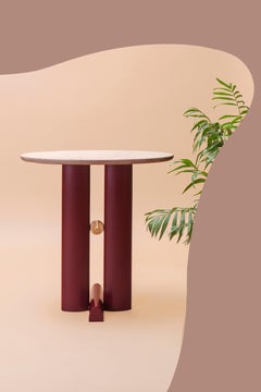 Tavolino in bronzo e quarzite "Alcova", Ilaria Bianchi