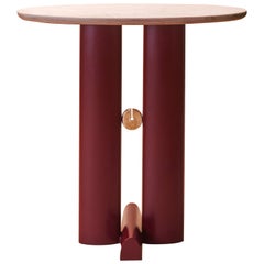 Table d'appoint « Alcova » en bronze et quartzite, Ilaria Bianchi