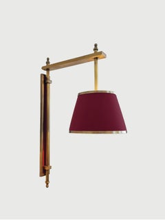 Bronze and Red Art Deco Sconce