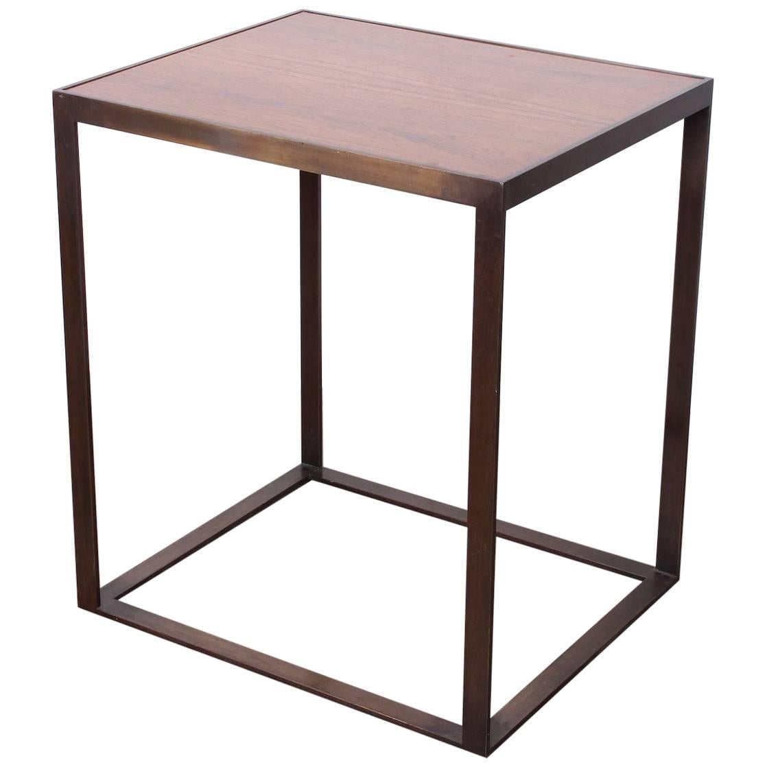 Bronze and Rosewood Pedestal/Table by Dunbar