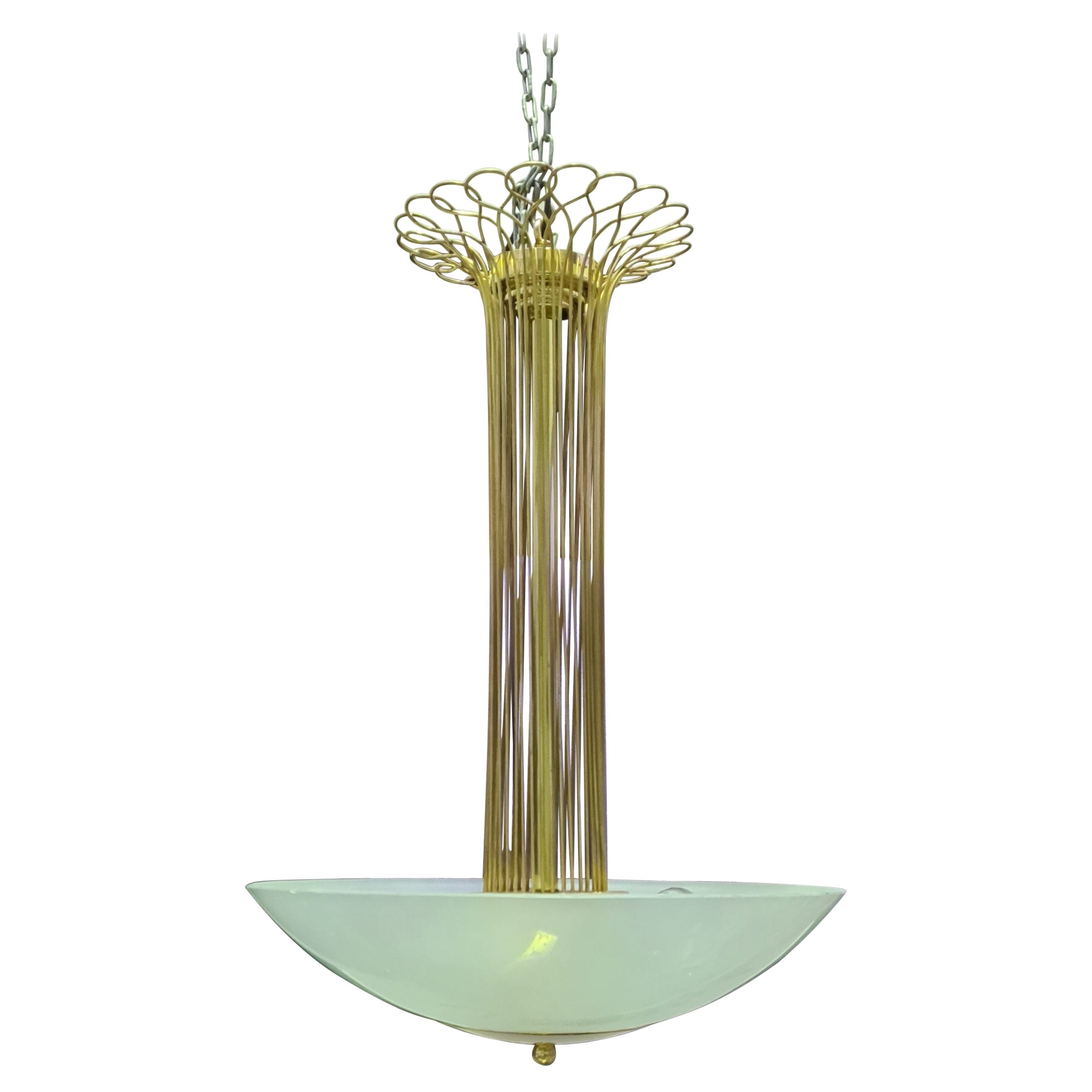 Colgante de Bronce y Cristal Arenado