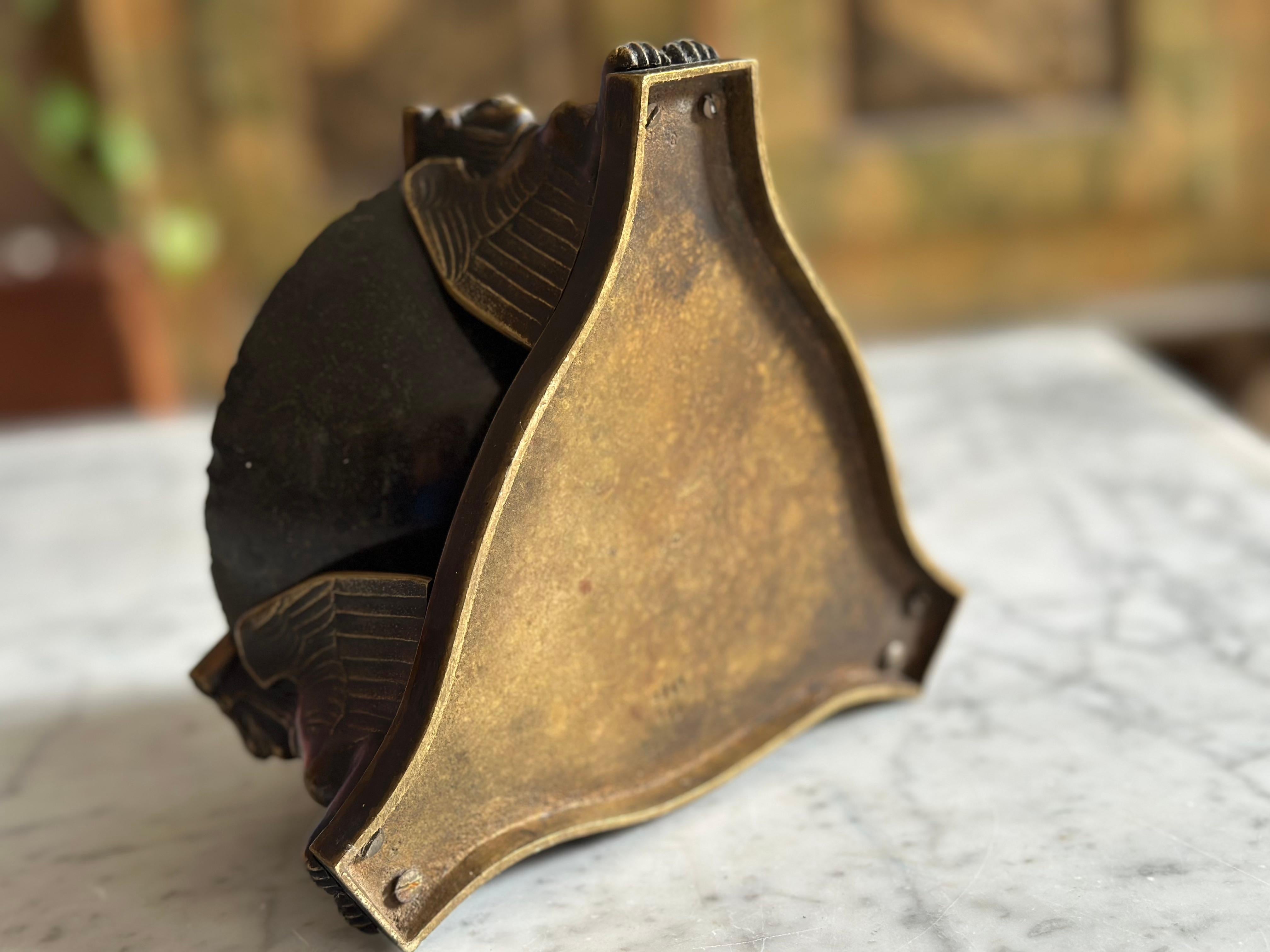 Bronze and Serpentine Ashtray Attributed to Albin Müller, Early 20th Century For Sale 10