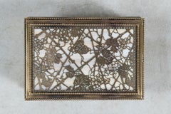 Bronze and Slag Glass Tiffany Jewelry Box, Art Deco Period, United States