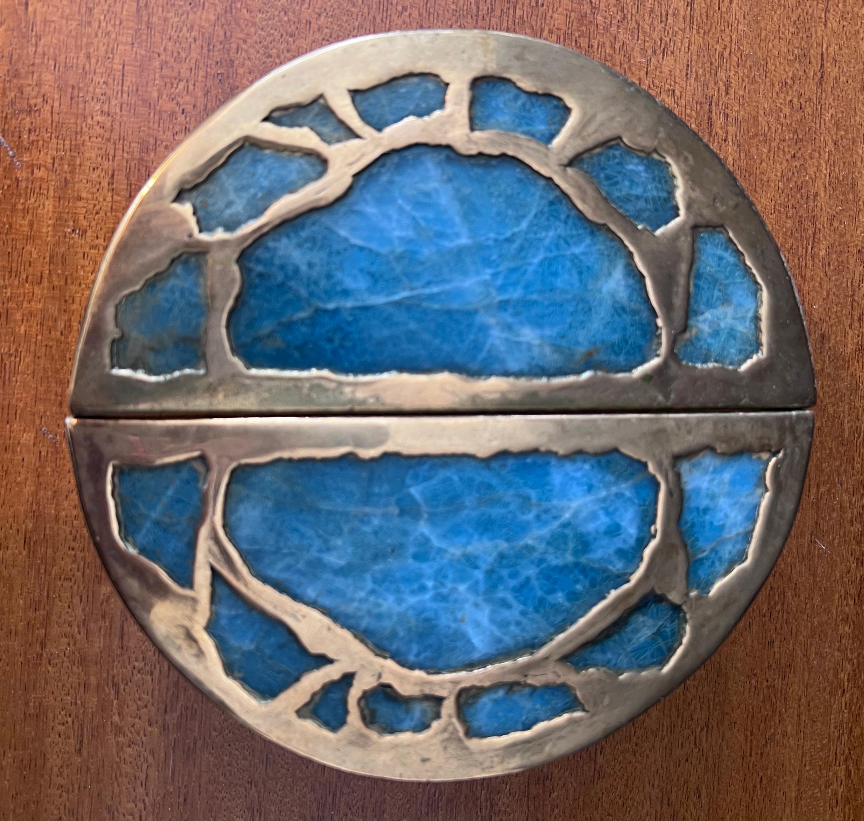 Bronze and Stone Door Pull by Mexican Artisan Pepe Mendoza 4