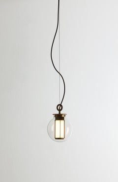 Bronze and Transparent Glass Bai T DI DI Pendant Lamp by Parachilna