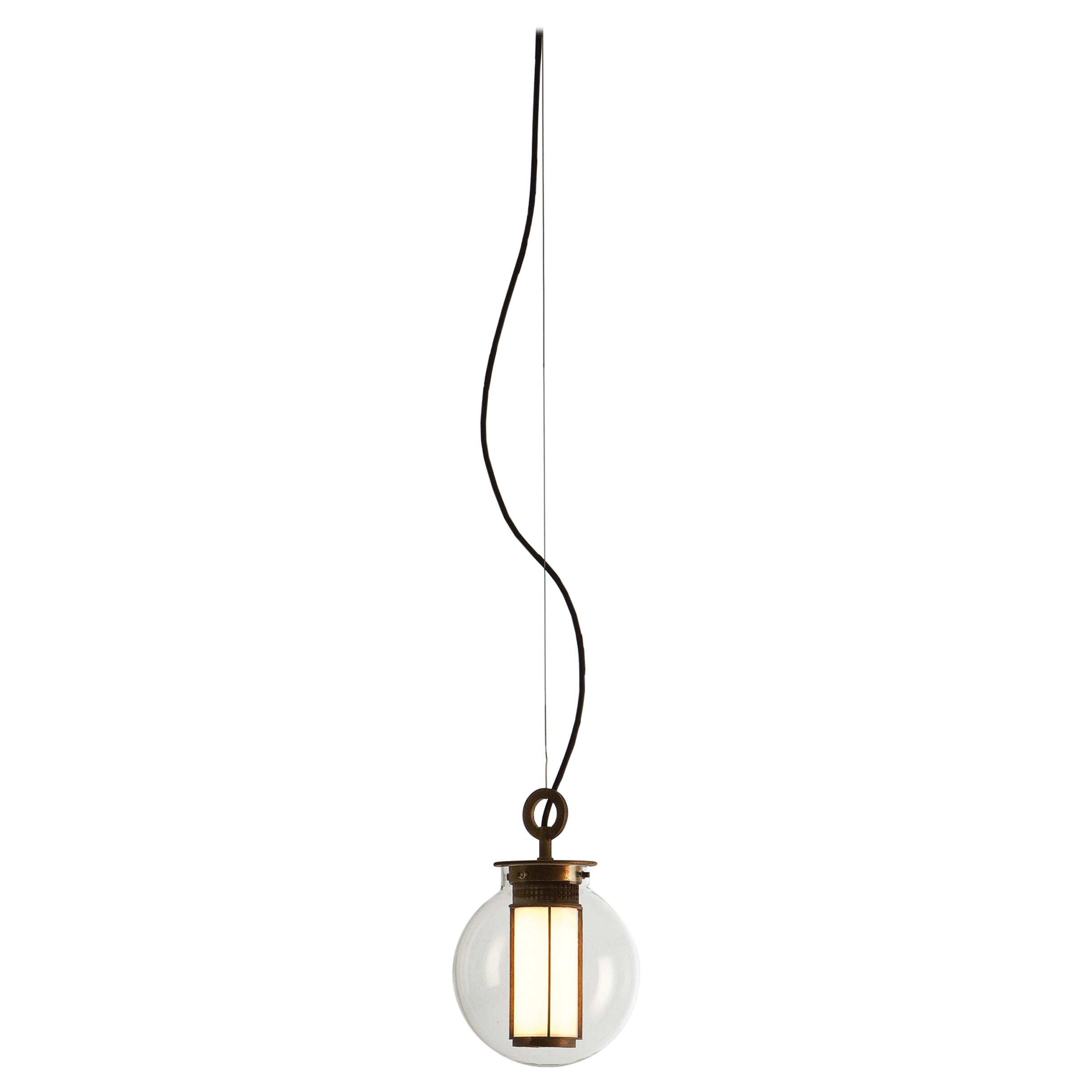 Bai T DI DI Pendelleuchte aus Bronze und transparentem Glas von Parachilna