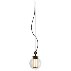 Bai T DI DI Pendelleuchte aus Bronze und transparentem Glas von Parachilna