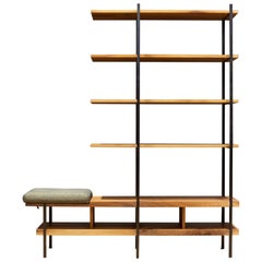 Bronze and Walnut Interval Bookshelf by Ahser Israelow