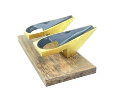 Bronze and Wood Estate Pipe Stand Bosse Baller Aubock Era, Mid-Century Modern